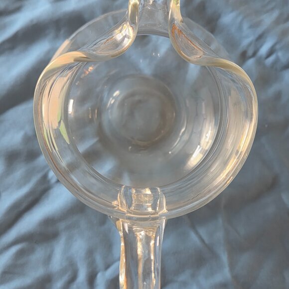 Crystal Clear Industries Vintage Etched, Frosted Crystal Pitcher- 2Qt Capacity - Picture 2 of 5